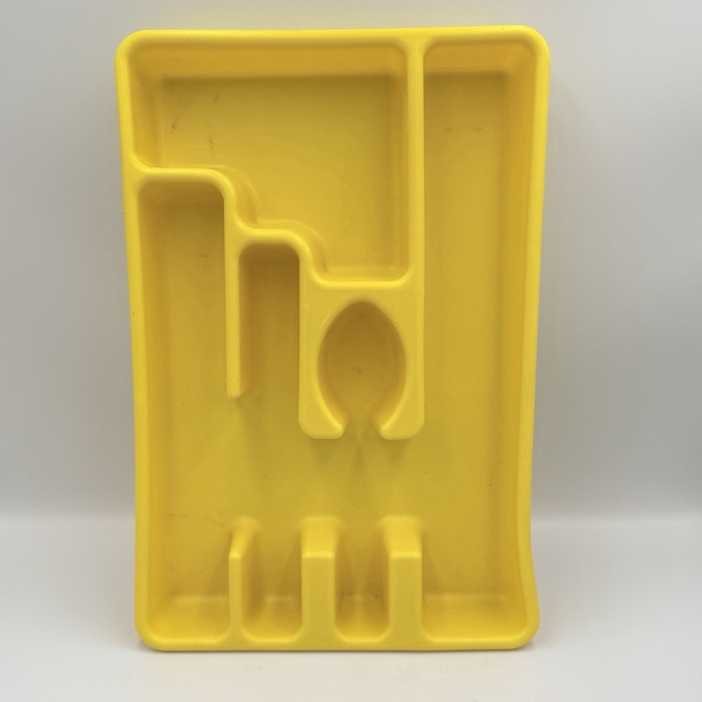 Rubbermaid Yellow Flatware Organizer Tray Utensil Drawer Kitchen Storage 2921